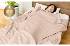 シングルサイズ（140×200cm）ふわとろおなかけっと（5重ガーゼ）モカベージュ　夏掛け　ガーゼケット　洗える　綿100％