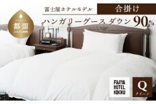 富士屋ホテル×kokiku クイーン 羽毛布団 【合掛け】羽毛 掛け布団 ホテル仕様 上質 天然素材 コットンサテン ハンガリー産 グース ダウン 快眠 安眠 睡眠の質 都留市 山梨県 羽毛ふとん ふとん