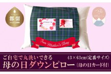 洗える ダウンピロー 母の日ラッピング+カーネーション(造花)+メッセージカード付き｜羽毛まくら  洗える枕 枕 ピロー ダウン 羽毛 寝具 安眠 快適 快眠 熟睡 睡眠 プレゼント　睡眠の質