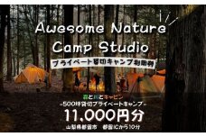 「オーサム・ネイチャー・キャンプ・スタジオ」プライベート貸切キャンプ利用券 11,000円分　キャンプ　撮影　貸し切り　森林　ウェディング　イベント