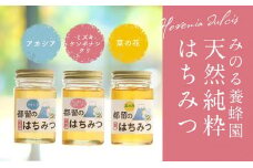 幸せを運ぶ　都留のはちみつ　食べ比べ3本セット　170ｇｘ3（菜の花）（アカシア）（ケンポナシ・ミズキ・クリ）　国産はちみつ
