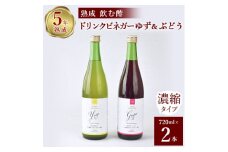 お酢のイメージを変える!ドリンクビネガーゆず&ぶどう2本セット [ 飲むワインビネガー(飲む酢) ]【1281229】