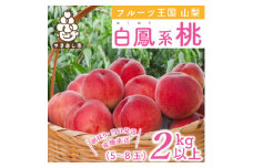 山梨県産 桃 白鳳系 2kg以上(5～8玉) フルーツ王国・山梨から産地直送【1137260】