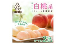 山梨県産 桃 白桃系 2kg以上(5～8玉) フルーツ王国・山梨から産地直送【1137262】