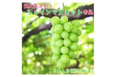 ＜大人気＞ぶどう名産地やまなしの厳選!濃厚シャインマスカット　秀品　約1.3kg(3房)入り【1297222】