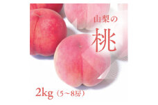 山梨市産 新鮮 桃 約2kg (5～8玉)【1305780】