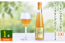 ＜数量限り＞シャインマスカット果汁100%スパークリングぶどうジュース　300ml【1359120】