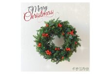 クリスマスを彩るナチュラルテイストのプリザーブドフラワーリース【1365535】