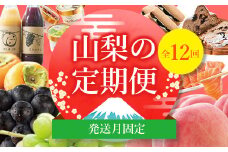 ＜発送月固定定期便＞山梨好きさん、集まれ～!人気のフルーツも届く定期便 全12回【4006069】