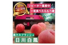 ＜果汁スプラッシュ日川白鳳＞人気品種指定ギフト3年連続TV出演話題ブランド桃2025年6月下旬発送【1465184】