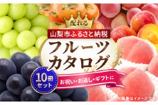 配れるフルーツカタログ10冊セット＜あとから選べるカタログギフト＞山梨セレクト_ カタログギフト カタログ ギフト 贈答 プレゼント 選べる 果物 くだもの フルーツ 山梨 贈り物 お返し お配り スイーツ 酒 サーモン 人気 おすすめ セレクト 【1485137】