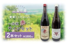＜山梨市産＞一升瓶赤白ワインセット(2)【1490436】
