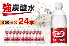 炭酸水 ウィルキンソン タンサン 500ml 24本 1ケース アサヒ飲料 強炭酸水 ペットボトル_ ふるさと納税 ふるさと 炭酸水 炭酸 炭酸飲料 飲料 山梨県 山梨市 山梨 人気 送料無料【1491059】