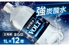 ＜毎月定期便＞サーフ　VOLT(ボルト)強炭酸水1L×12本　1ケース　国産炭酸水全6回【4050651】