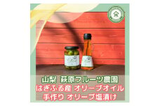 山梨 はぎふる　≪自社農園産≫手摘みオリーブオイル と ≪自家製≫オリーブ塩漬けのセット【1486147】
