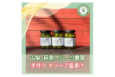 山梨 はぎふる　≪自家製≫オリーブ塩漬け 3本 化粧箱入り【1486149】