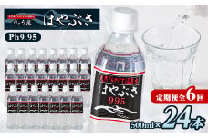 ＜毎月定期便＞はやぶさ温泉水500ml×24本＜高アルカリで超軟水、健康と美をサポート＞全6回_ 水 定期便 500ml ミネラルウォーター ウォーター ミネラル アルカリ 軟水 温泉水 飲料 ドリンク キャンプ アウトドア 山梨市 常温 玄関 配達 備蓄 【4014194】