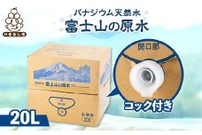 富士山の原水バナジウム天然水　20L_ 水 ミネラルウォーター ウォーター ミネラル 原水 バナジウム 天然水 飲料 ドリンク ベビー 防災 キャンプ アウトドア 山梨市 常温 玄関 配達 健康 経済的 野外 備蓄 スポーツ サーバー不要 エコ 箱 【1521324】
