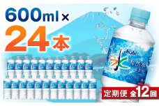 ＜毎月定期便＞＜12か月お届け＞「おいしい水」 天然水 600ml＜24本入＞アサヒ飲料全12回_水 定期便 ミネラルウォーター ウォーター ミネラル 飲料 メーカー ドリンク ベビー 防災 キャンプ アウトドア 山梨市【4053324】