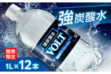 ＜関東のみお届け＞強炭酸水 1L 12本 計12L サーフVOLT(ボルト)国産 ペットボトル【1532972】