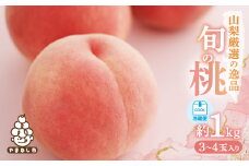 ＜2026年発送 先行受付＞山梨厳選旬の桃 約1kg(3～4玉)【1542058】