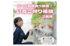 5～6品種食べ放題!いちご狩り体験2名様ご招待!【1542971】