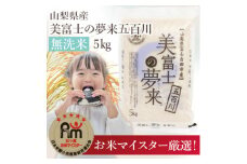 ＜無洗米＞五つ星お米マイスター厳選米『美富士の夢来五百川』5kg【1554575】