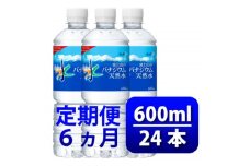 ＜毎月定期便＞バナジウム天然水600ml＜24本入＞アサヒ飲料全6回　防災【4060652】