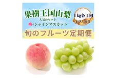 ＜発送月固定定期便＞『2025年産』山梨旬のフルーツ定期便 7月桃・9月シャインマスカット全2回【4063836】