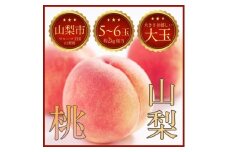 ＜山梨の絶品桃＞山梨県山梨市産の桃 約2kg(5～6玉)【1638443】