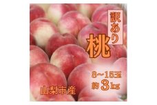 ＜2026年先行受付＞訳あり桃!3kg前後 ご家庭用 加工用に!【1647628】