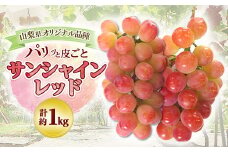 ＜甘さと香りをお楽しみください!＞山梨県オリジナル新品種サンシャインレッド!＜計1kg程度＞【1654856】