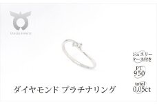 【サイズ：9.5号】プラチナ　ダイヤ0.05ct　リング　R953DI-P2【053-003-4】