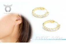 K18YG　ダイヤモンド　ピアス　0.50ct　17784B　K18　DIA　PE