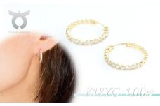 K18YG　ダイヤモンド　ピアス　1.0ct　17783B　K18　D　PE