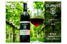 【山梨ワイン】蔵元直送「OLIFANTマスカット・ベーリーA樽熟成750ml×2本セット」
