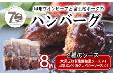 2種のソース「お肉屋さんのふっくら大月玉ねぎハンバーグ」8個セット