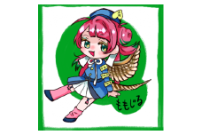 手描きNFTアート 「雉と桃汁」  山梨ご当地Vtuber 宝灯桃汁筆