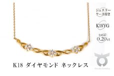 K18 0.20CT ダイヤモンドネックレス N422DI-Y