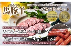【バトンラム(馬豚羊)】ソフトサラミソーセージ・ボロニアサラミソーセージ・ウインナーソーセージ食べ比べセット