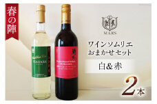 ワイン 赤 白 おまかせ マルスワイン 2本セット ソムリエ セレクト 日本ワイン ～春の陣～ 赤ワイン 白ワイン 辛口 春のワイン シャトーマルス 山梨ワイン Wine わいん お酒 酒 山梨  山梨県 洋酒 果実酒 季節のワイン [本坊酒造 マルス穂坂ワイナリー 山梨県 韮崎市 20743117] 