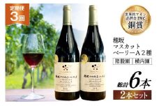 ワイン 定期便 赤 フルボディ 赤ワイン セット山梨ワイン 日本ワイン 穂坂マスカット・ベーリーＡ シングル・ヴィンヤード 750ml 2種 3回 酒 ワイン わいん wine 洋酒 果実酒  飲料 アルコール度 12% 送料無料 [シャトー・メルシャン 勝沼ワイナリー 山梨県 韮崎市 20743312]