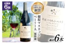 ワイン 定期便 赤 穂坂マスカット・ベーリーA シングル・ヴィンヤード 栽培責任者 猪股宣夫 750ml 1本 6回 酒 お酒 日本ワイン 山梨ワイン 赤ワイン わいん wine 洋酒 果実酒  飲料 アルコール度 12% 送料無料 [シャトー・メルシャン 勝沼ワイナリー 山梨県 韮崎市 20743316]