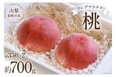 【2025年発送】桃 山梨 セレブ プラチナ 一玉 約 350g 2玉 700g 前後  韮崎市産もも モモ フルーツ 果物 山梨県産 産地直送 期間限定 季節限定 冷蔵 [Inakakara 山梨県 韮崎市 20743484]