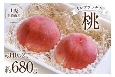 【2026年発送】桃 山梨 セレブ プラチナ 一玉 約 340g 2玉 680g 前後 韮崎市産もも モモ フルーツ 果物 山梨県産 産地直送 期間限定 季節限定 冷蔵 [Inakakara 山梨県 韮崎市 20745249]