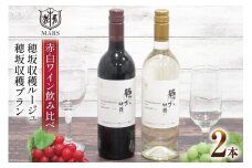ワイン 赤 ミディアムボディ 赤ワイン 「シャトーマルス 穂坂収穫ルージュ」 ＆ 白 辛口 白ワイン 「シャトーマルス 穂坂収穫ブラン」 各750ml 計 2本 1500ml 日本ワイン 山梨ワイン わいん wine  果実酒 お酒 飲み比べ ワインセット 赤白 自宅用 お祝い 誕生日 飲料 飲み物 山梨 国産 酒 パーティー セット[まあめいく 山梨県 韮崎市 20743506]