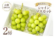 【2025年発送】ぶどう  シャインマスカット 2025 予約 約 550g 2房  計約 1.1kg 山梨 韮崎市産 フルーツ 果物 ブドウ 葡萄  山梨県産 産地直送 期間限定 季節限定 冷蔵 [Inakakara 山梨県 韮崎市 20743493]