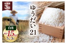 【3回 定期便】米 令和7年産 白米 ゆうだい21 5kg×3回 計15kg [穂足農園合同会社 山梨県 韮崎市 20745230] お米 ご飯 ごはん こめ コメ 美味しい 15キロ