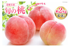 【先行受付】 桃 約2kg (6～8玉)  [梨北農業協同組合 山梨県 韮崎市 20742502] フルーツ 果物 くだもの もも モモ 甘い 冷蔵 産地直送 期間限定 山梨県産