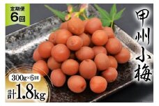 【6回 定期便 毎月】【カリカリ】甲州小梅 300g [山梨農産食品 山梨県 韮崎市 20743718] 梅干し 梅干 うめぼし 梅 小粒 小梅 カリカリ梅 国産 おやつ 